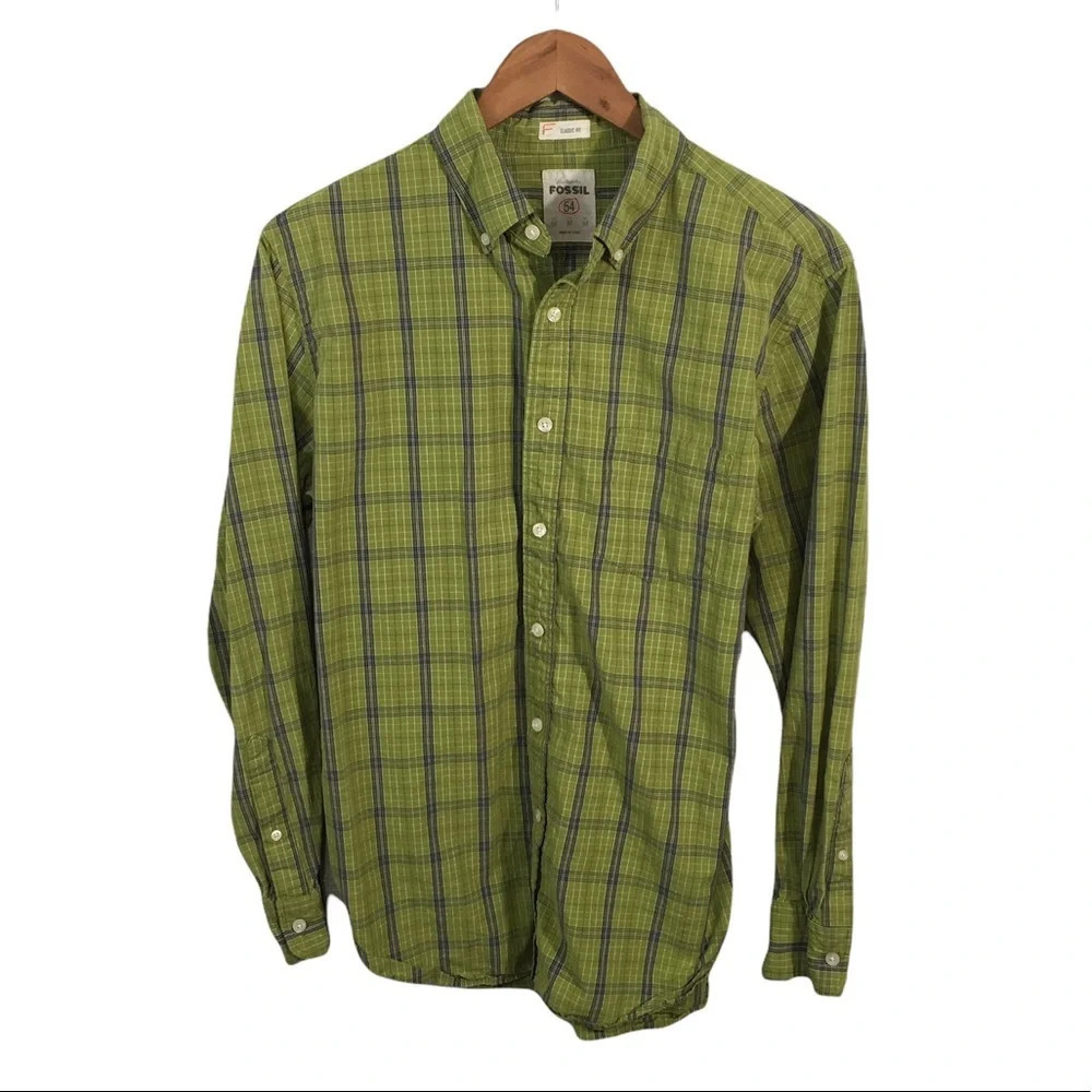 BF195 Mens FOSSIL 54 Classic Fit Button Down Shirt M
